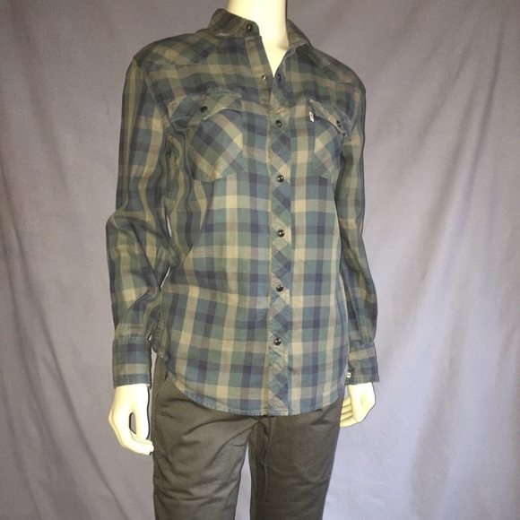 Levi's blue Plaid Men's Long sleeve Button up