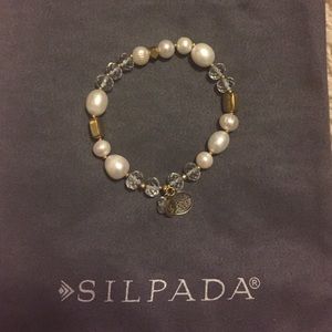 Silpada Brass and Pearl Bracelet