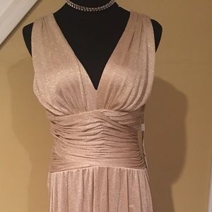 Calvin Klein Gold Ball Gown. Never Worn with Tags