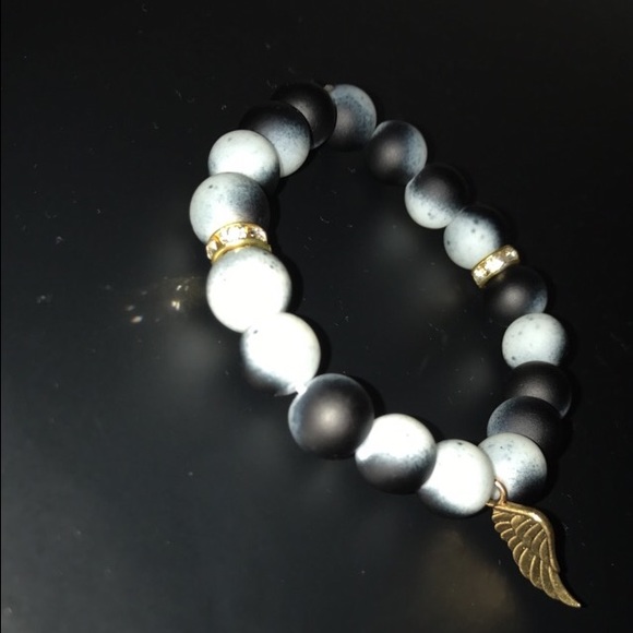 Black and White Marble bracelet!