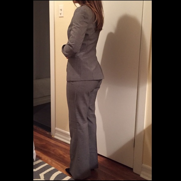 Theory Gray Pin Stripe Blazer - Picture 4 of 4