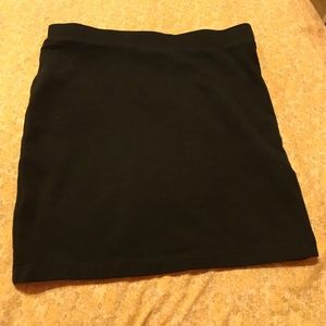 black mini skirt