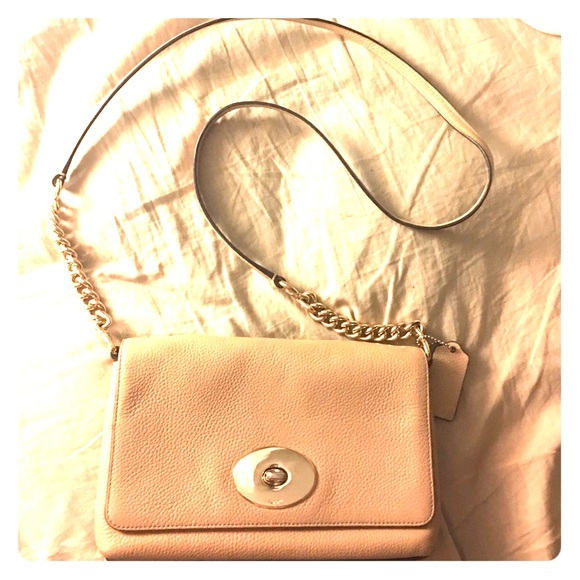 Beige Coach cross body purse. Gently used - Picture 1 of 3