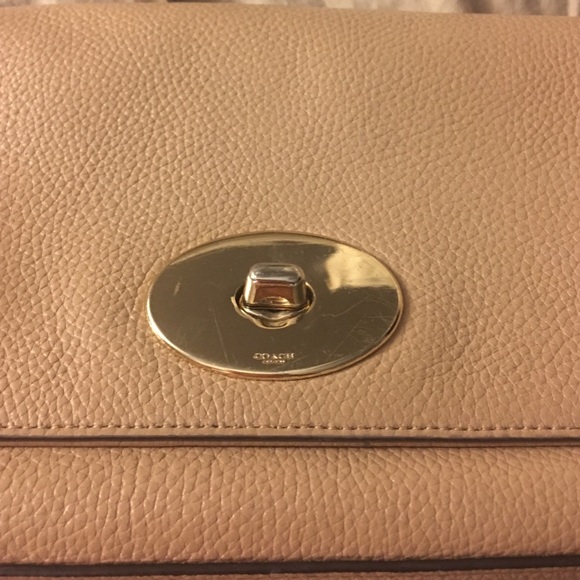 Beige Coach cross body purse. Gently used - Picture 2 of 3