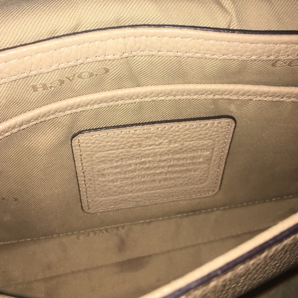 Beige Coach cross body purse. Gently used - Picture 3 of 3