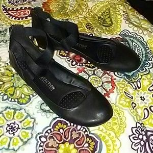 Genuine leather flats.