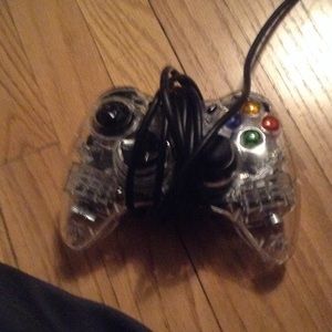 Clear light up Xbox controllers red or blue