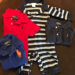 Ralph Lauren & Polo onesie and shirts (9/12 mth)