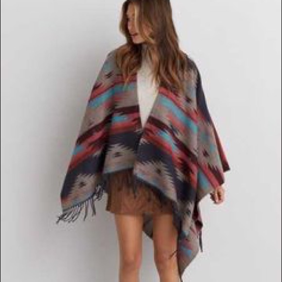 American Eagle Blanket Poncho