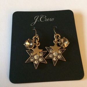 J. Crew Gold star earrings.