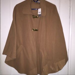 Camel Fleece Poncho