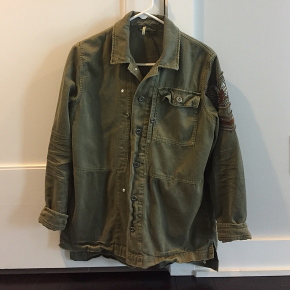 Free People Combat Jacket w/ Arm Detailing