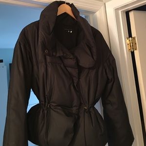 Theory Black Puffer Jacket, Size M.