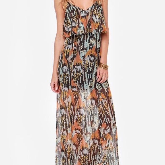Multi-color RVCA maxi dress