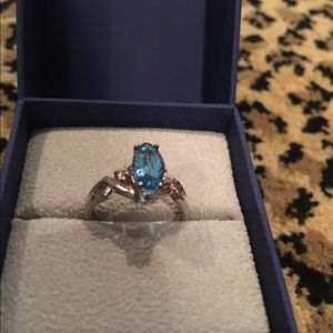 Blue topaz ring