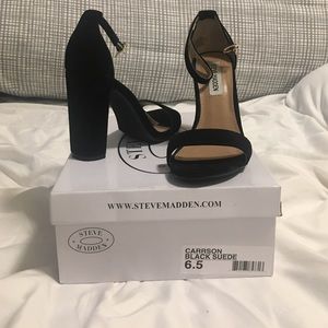 Steve Madden black strappy heels