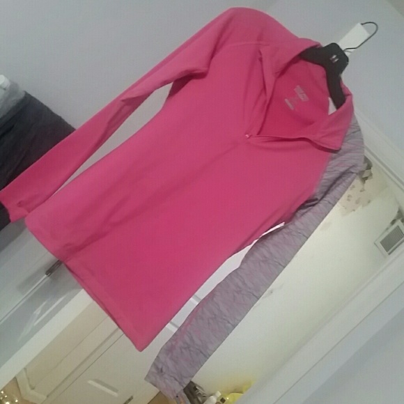 Nike ProCombat Dri Fit Long Sleeved pink shirt Med