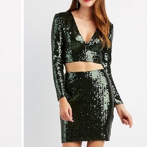 Charlotte Russe sequin matching set size M