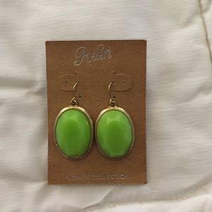 Green drop earrings!