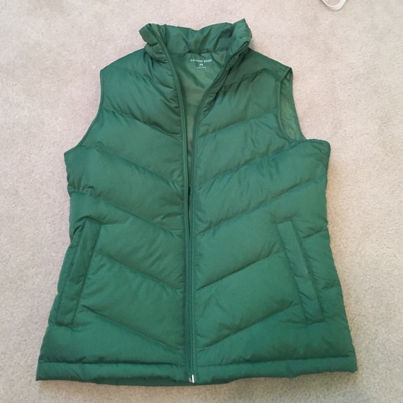 FLASH SALE XS Lands End Green Down Vest