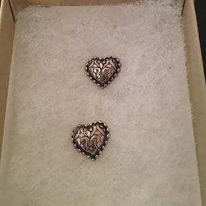 Heart stud earrings