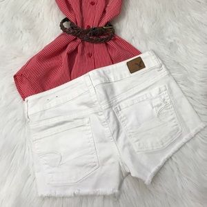 White Denim Shorts