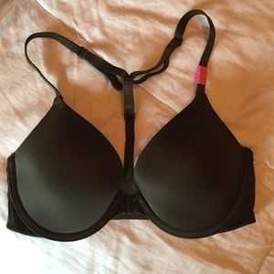 NWT dark green push up t-back PINK bra