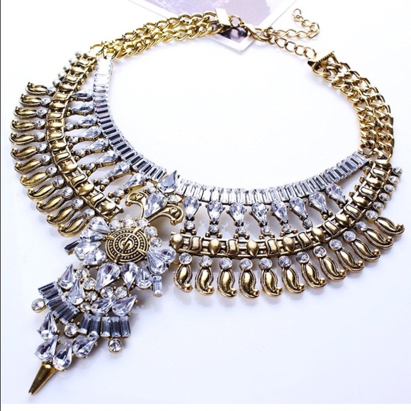 Retro rhinestone necklace 🌷 - Picture 2 of 4