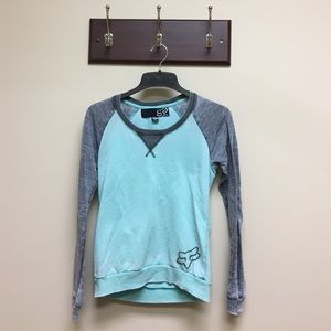 Distressed FOX pulled over sweater