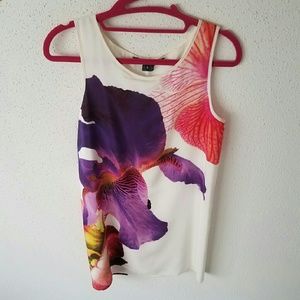 French Connection White Flower Dress