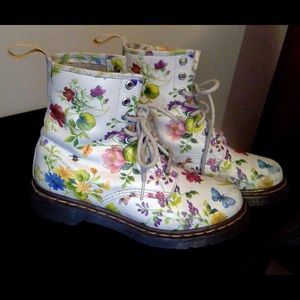 Women's Floral Butterfly Doc Marten Boots
