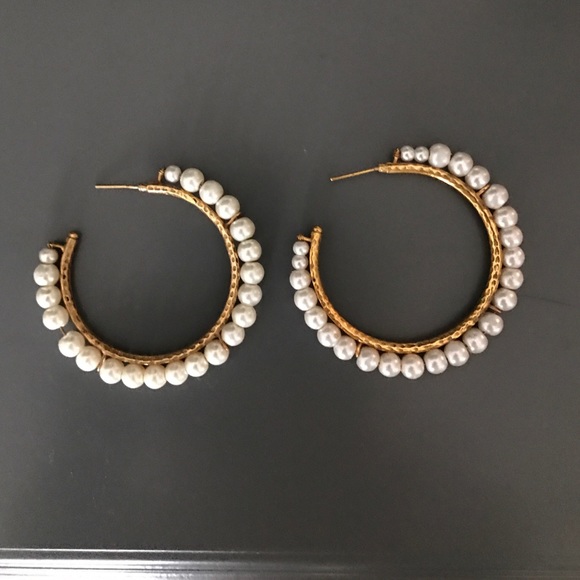 LISI LERCH gold pearl earrings
