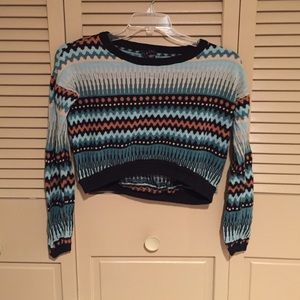 H&M Cropped Tribal Sweater