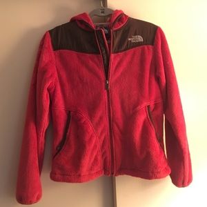 North Face hooded fleece size S