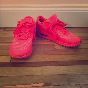 Custom Red Women's Nike Air Max.