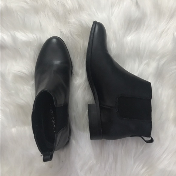 black leather franco sarto booties