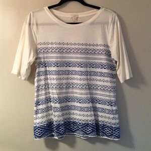 Jcrew medium blue embroidered shirt.