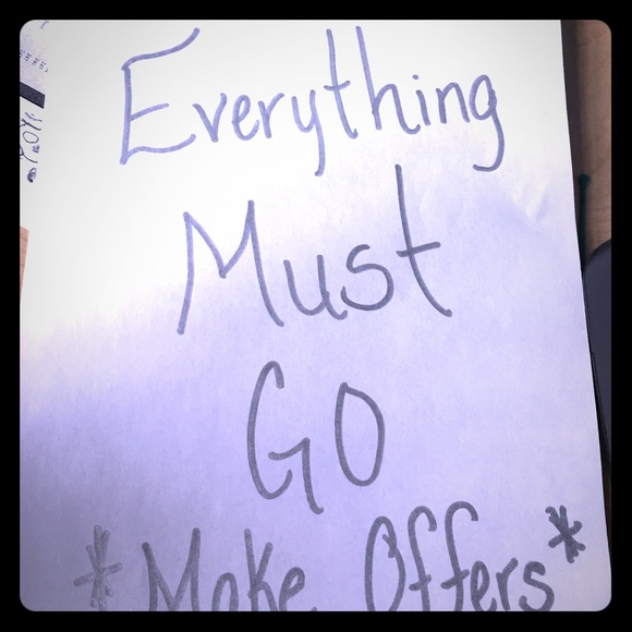 Everything must go make offers - make bundles!