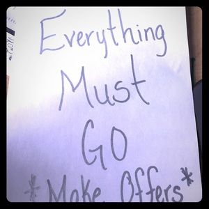 Everything must go make offers - make bundles!