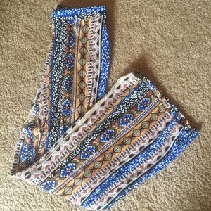 Aztec Print Palazzo Pants