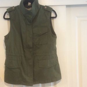 Dark olive vest from J Crew outlet