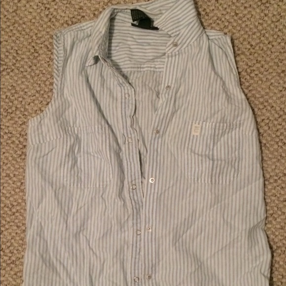 Ralph Lauren Sleeveless button up stripped shirt