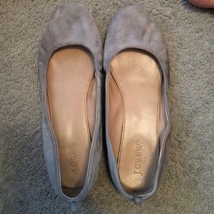 Jcrew suede ballet flats, size 8.5