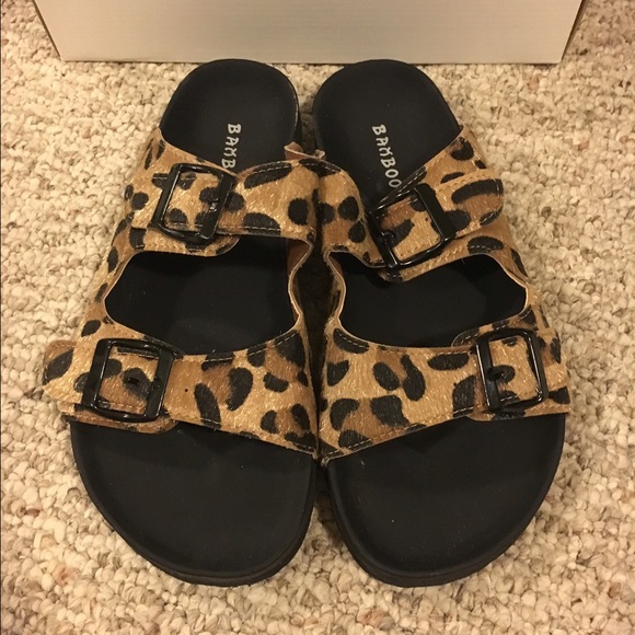 Cheetah print sandals