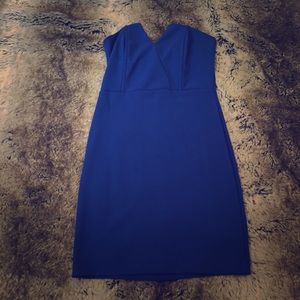 LULUs strapless cobalt blue dress