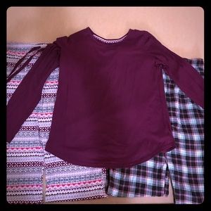 Pajama set with extra pants