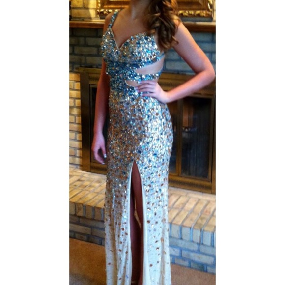 Jasz Couture Side Cut Outs Prom Dress 4109D