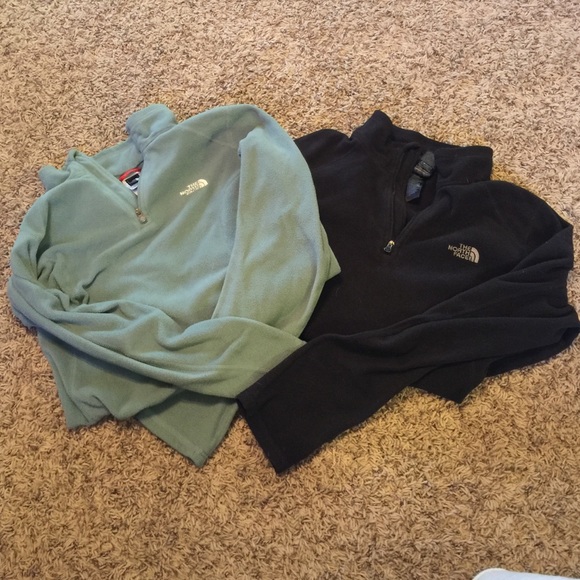 Two North Face Fleece Pullovers