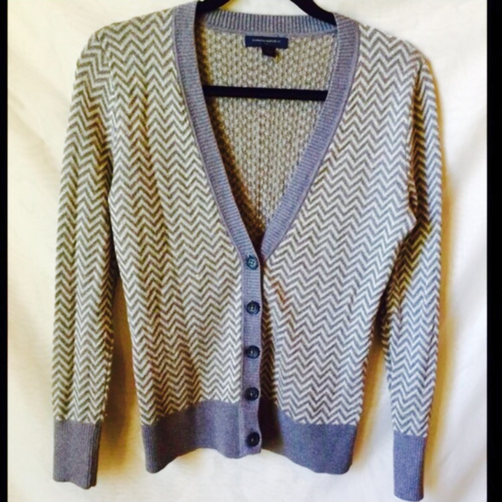Banana Republic Gary/Gold Chevron Cardigan - sz S