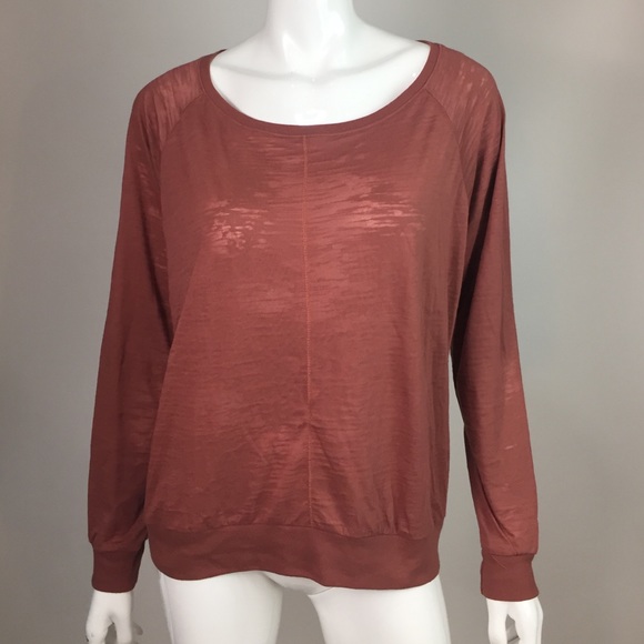 NATION LTD Burn Out Long Sleeve Shirt Size 3